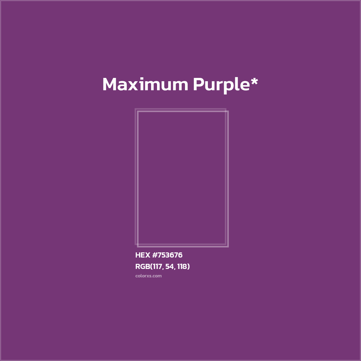 HEX #753676 Color Name, Color Code, Palettes, Similar Paints, Images