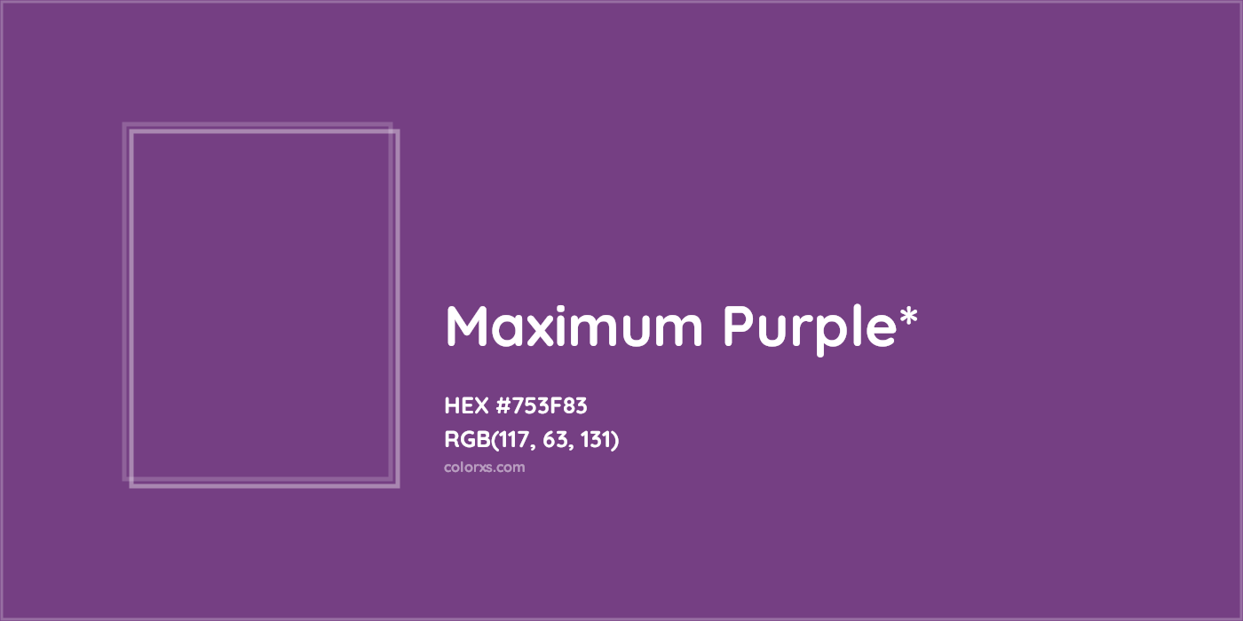 HEX #753F83 Color Name, Color Code, Palettes, Similar Paints, Images