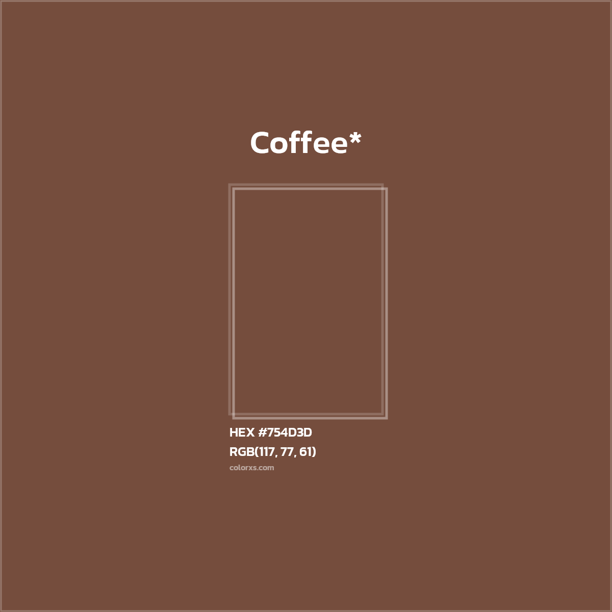 HEX #754D3D Color Name, Color Code, Palettes, Similar Paints, Images