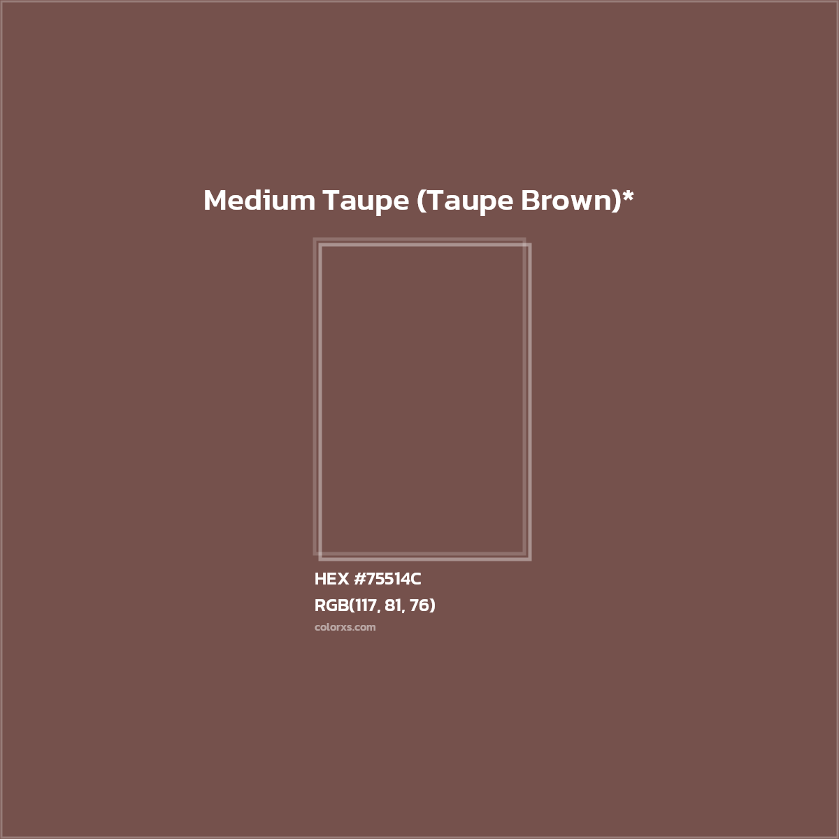 HEX #75514C Color Name, Color Code, Palettes, Similar Paints, Images