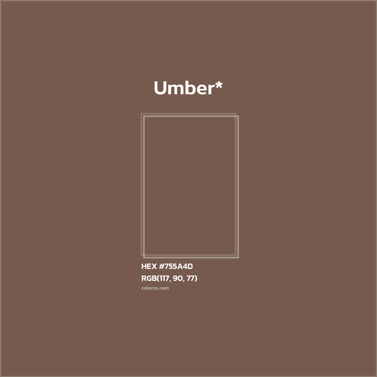 HEX #755A4D Color Name, Color Code, Palettes, Similar Paints, Images