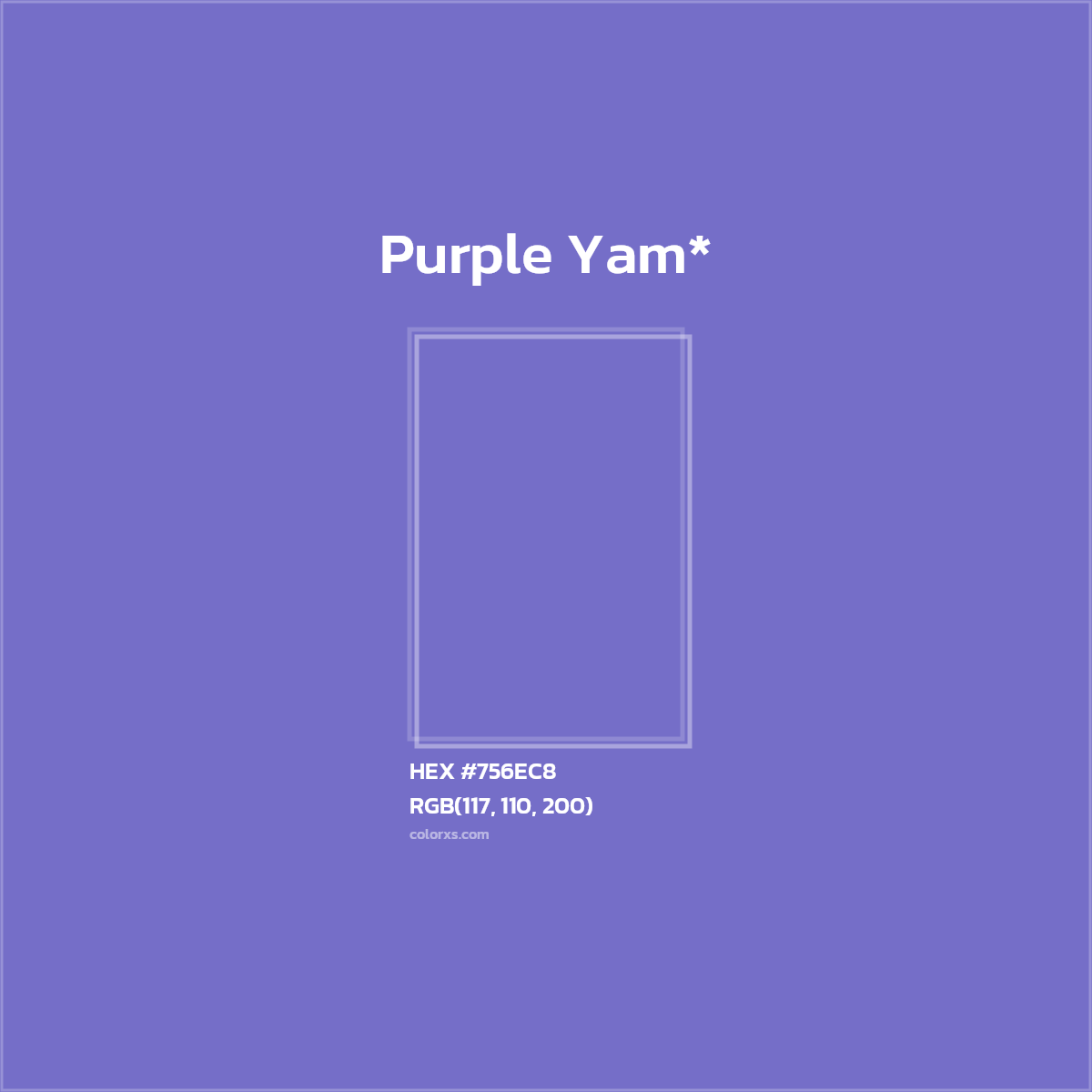 HEX #756EC8 Color Name, Color Code, Palettes, Similar Paints, Images