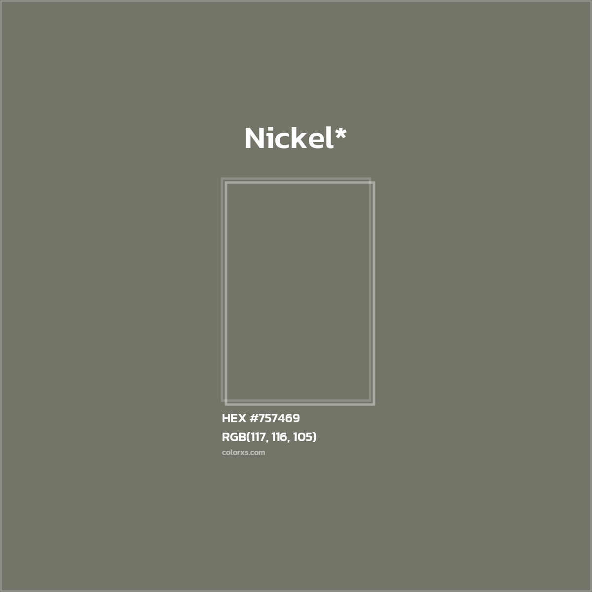 HEX #757469 Color Name, Color Code, Palettes, Similar Paints, Images