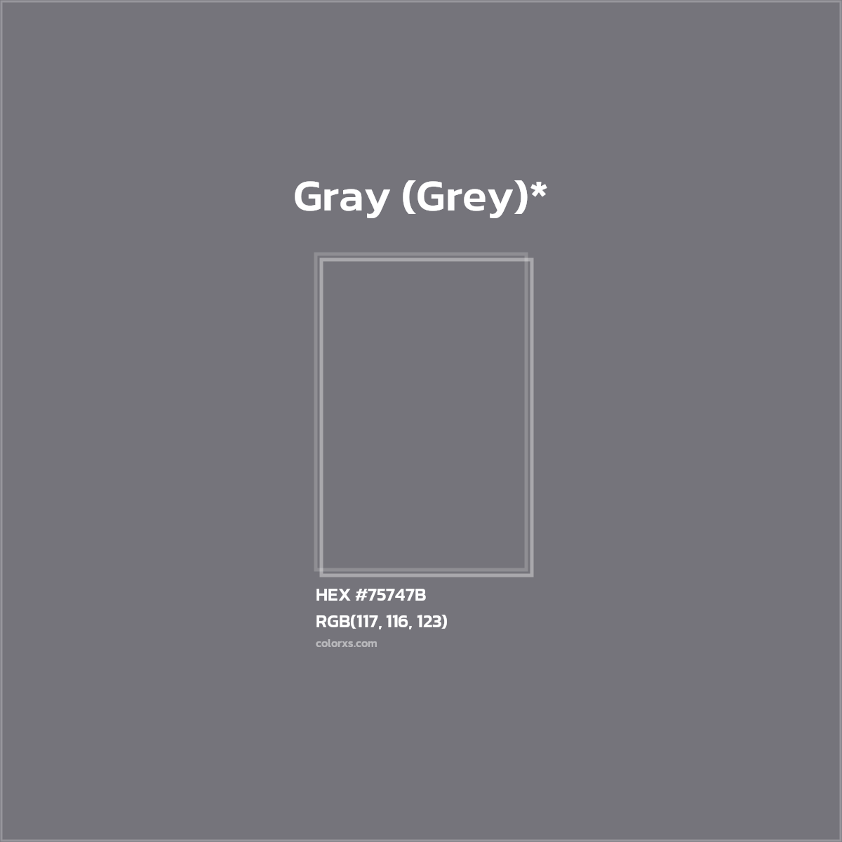 HEX #75747B Color Name, Color Code, Palettes, Similar Paints, Images