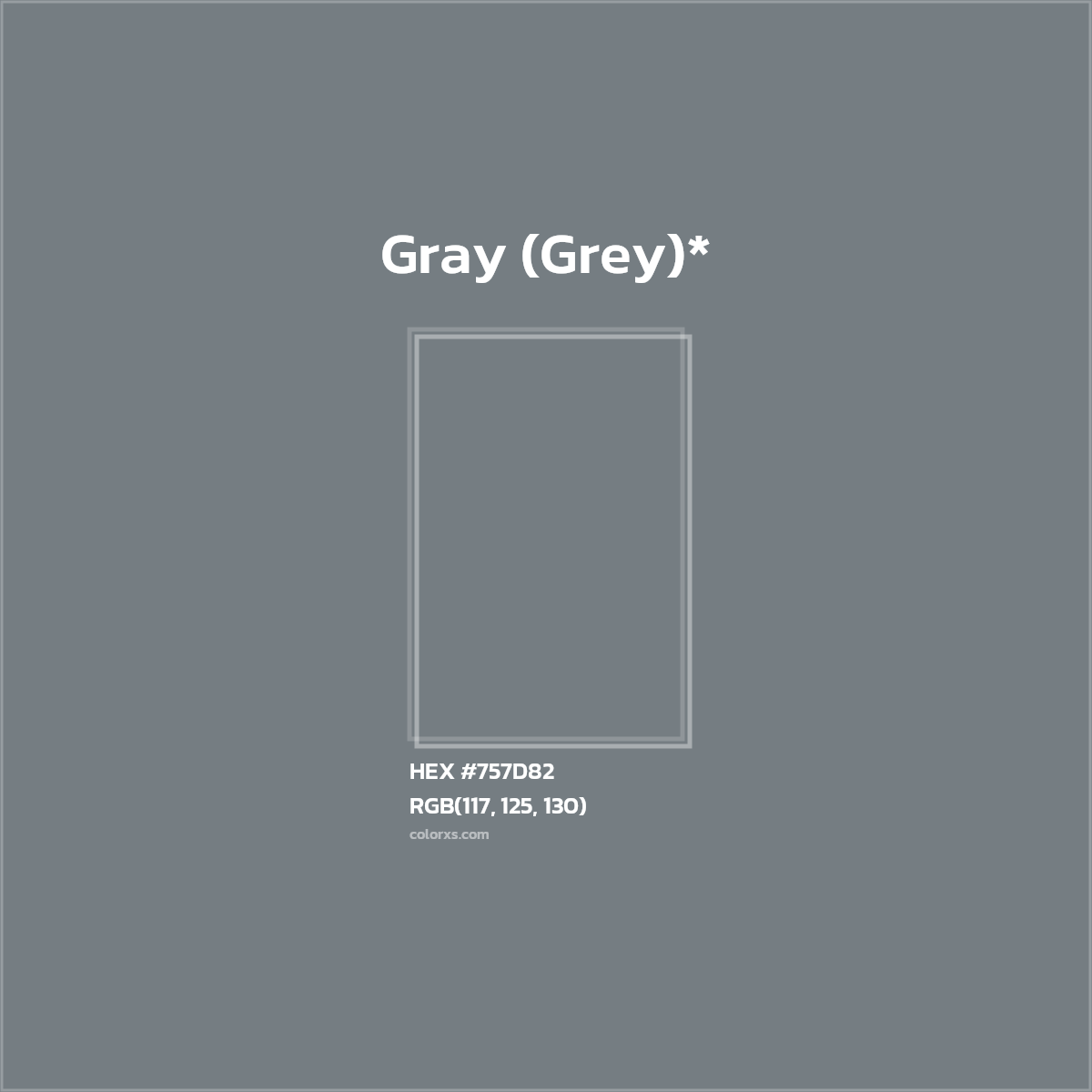 HEX #757D82 Color Name, Color Code, Palettes, Similar Paints, Images
