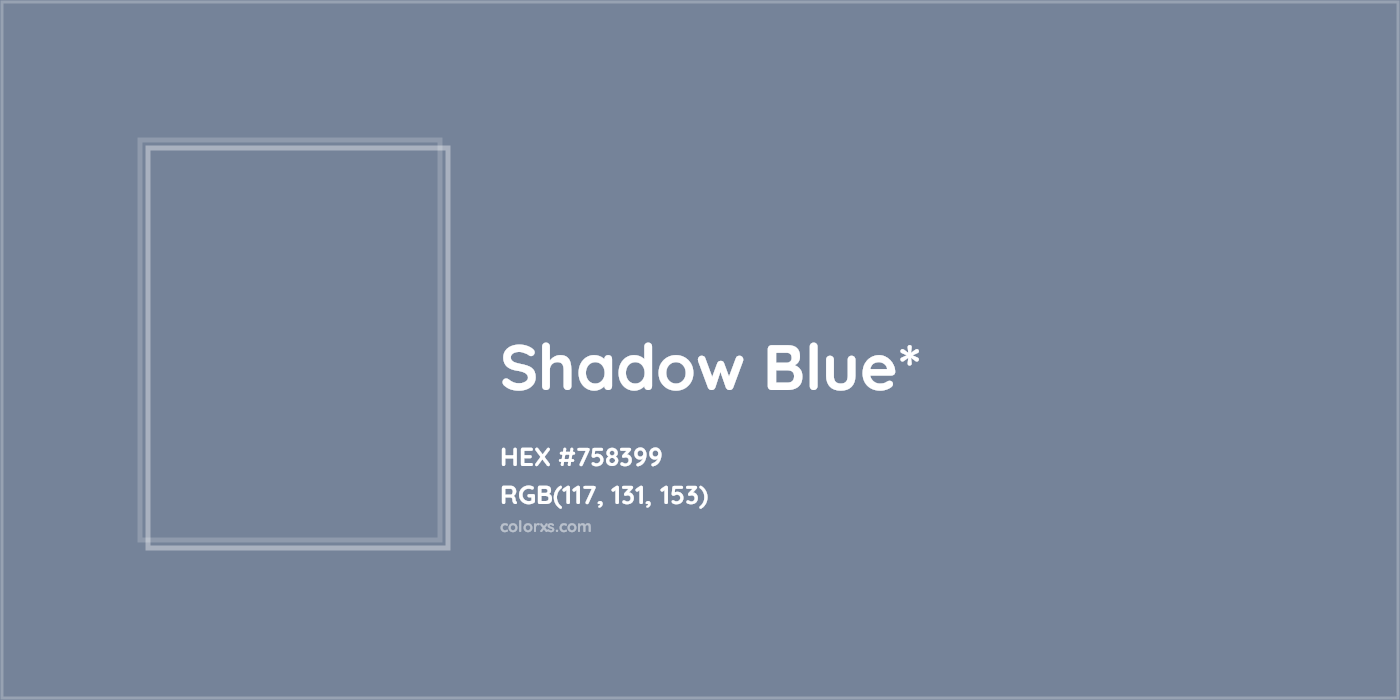 HEX #758399 Color Name, Color Code, Palettes, Similar Paints, Images