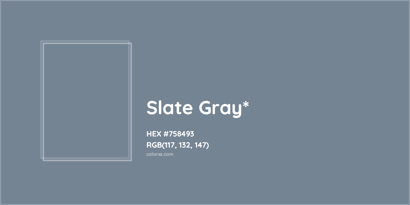 HEX #758493 Color Name, Color Code, Palettes, Similar Paints, Images