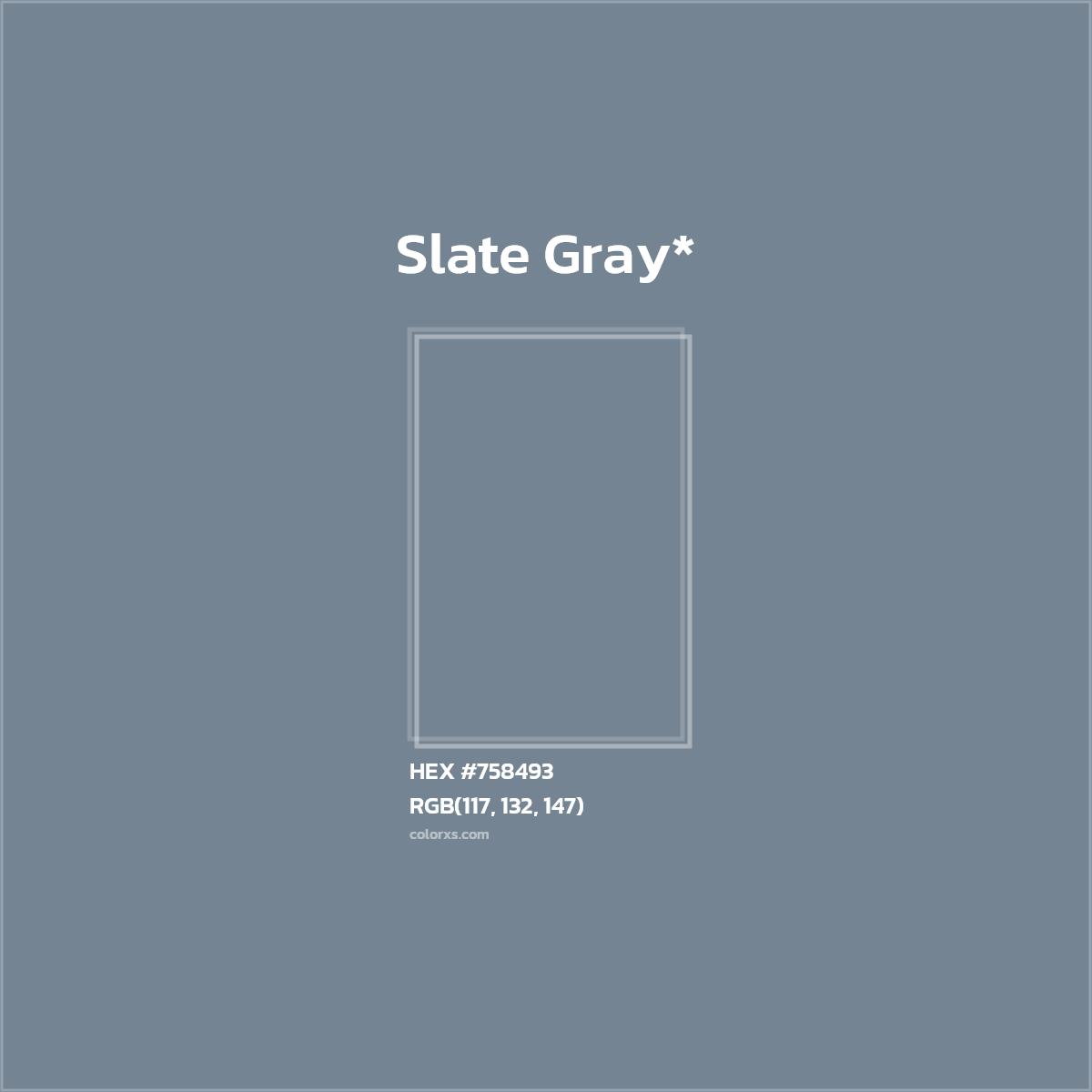 HEX #758493 Color Name, Color Code, Palettes, Similar Paints, Images