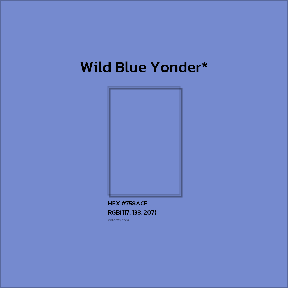 HEX #758ACF Color Name, Color Code, Palettes, Similar Paints, Images