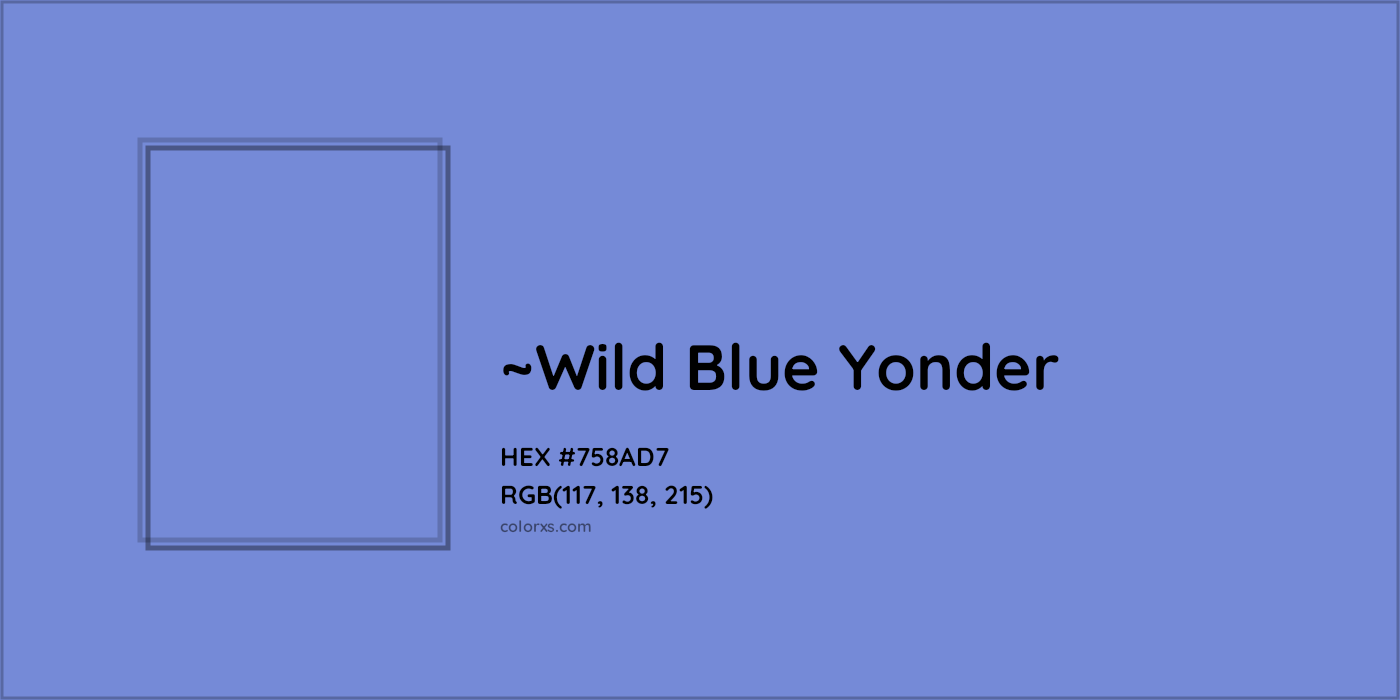 HEX #758AD7 Color Name, Color Code, Palettes, Similar Paints, Images
