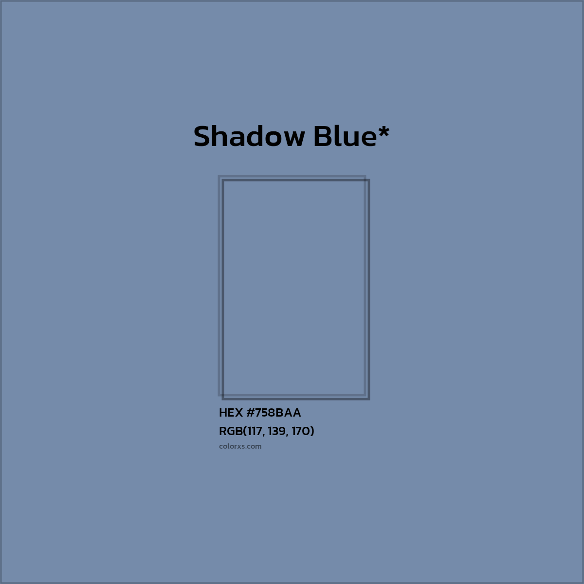 HEX #758BAA Color Name, Color Code, Palettes, Similar Paints, Images