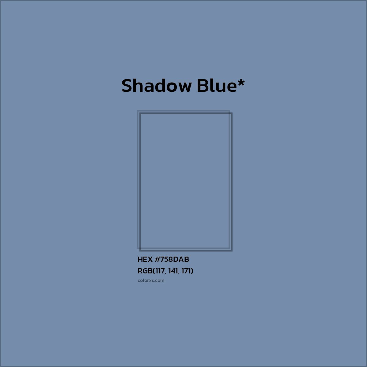 HEX #758DAB Color Name, Color Code, Palettes, Similar Paints, Images