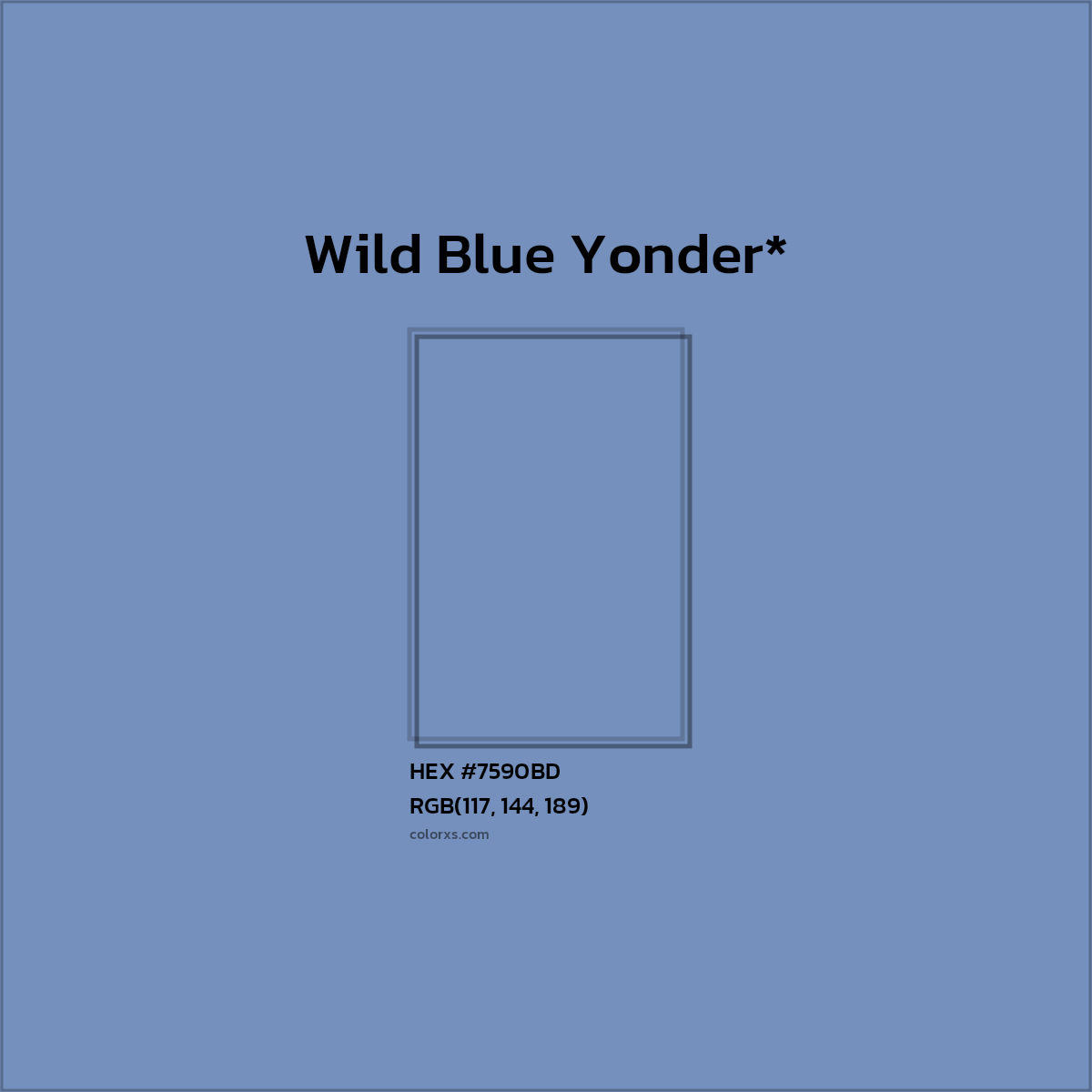 HEX #7590BD Color Name, Color Code, Palettes, Similar Paints, Images