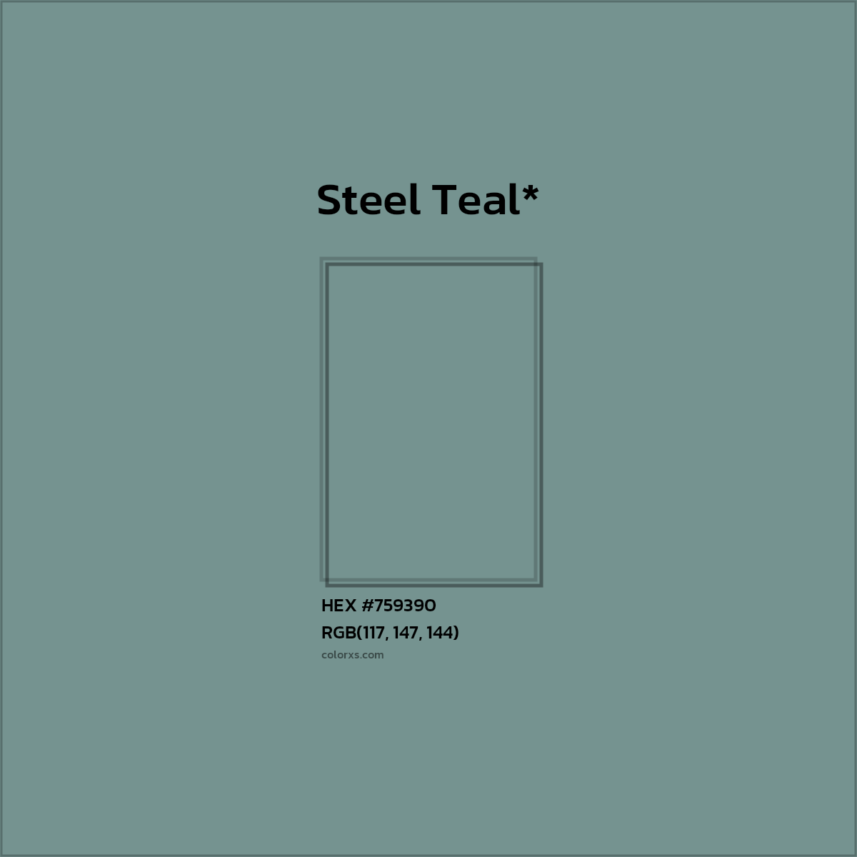 HEX #759390 Color Name, Color Code, Palettes, Similar Paints, Images