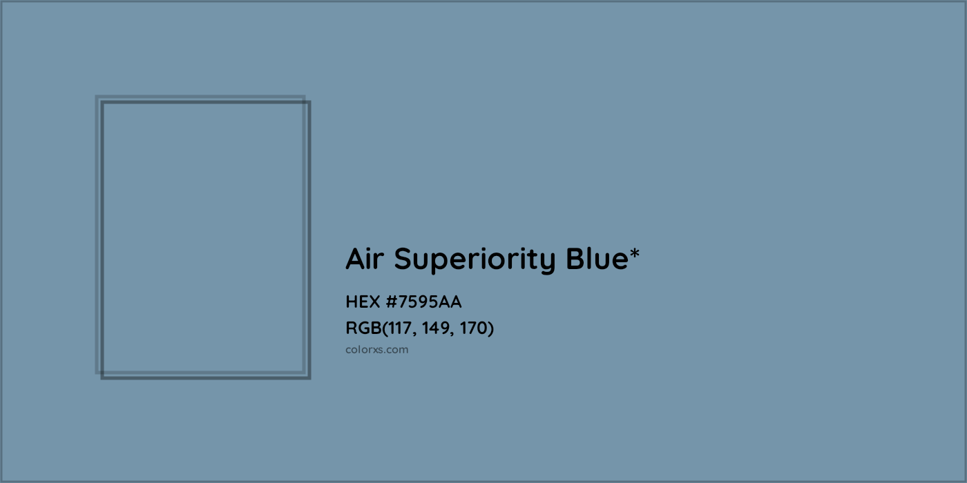 HEX #7595AA Color Name, Color Code, Palettes, Similar Paints, Images