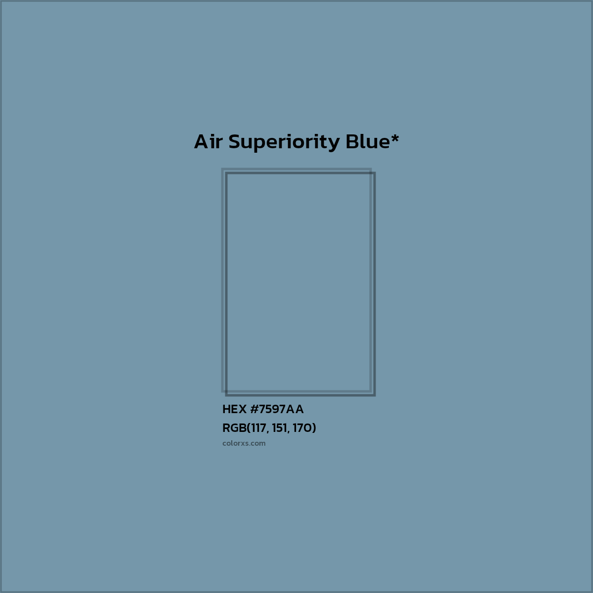 HEX #7597AA Color Name, Color Code, Palettes, Similar Paints, Images