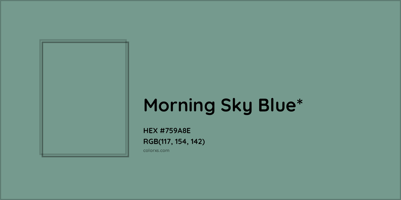 HEX #759A8E Color Name, Color Code, Palettes, Similar Paints, Images
