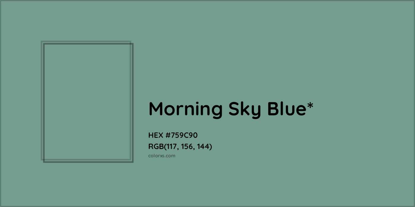HEX #759C90 Color Name, Color Code, Palettes, Similar Paints, Images