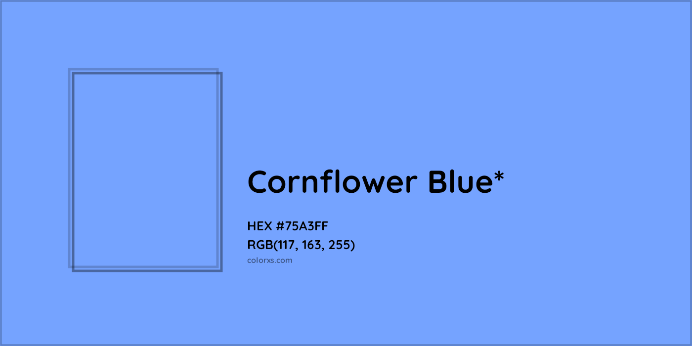 HEX #75A3FF Color Name, Color Code, Palettes, Similar Paints, Images