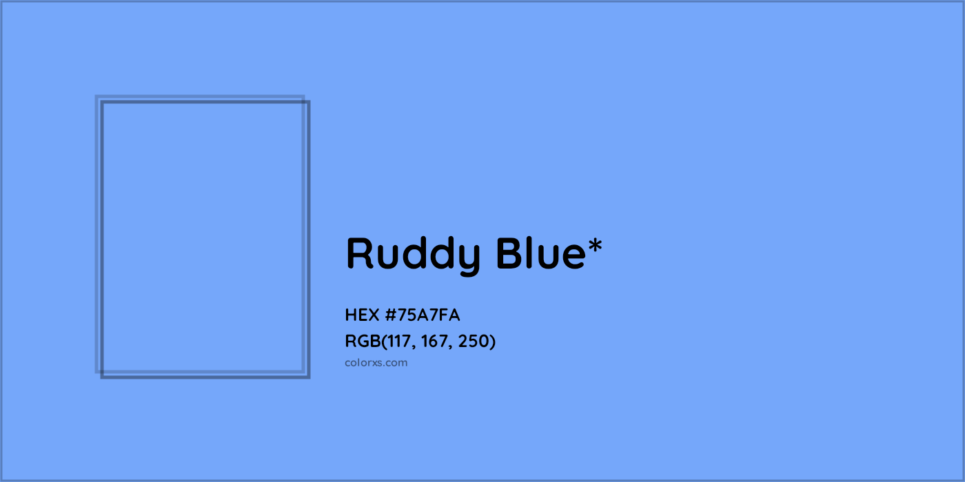 HEX #75A7FA Color Name, Color Code, Palettes, Similar Paints, Images