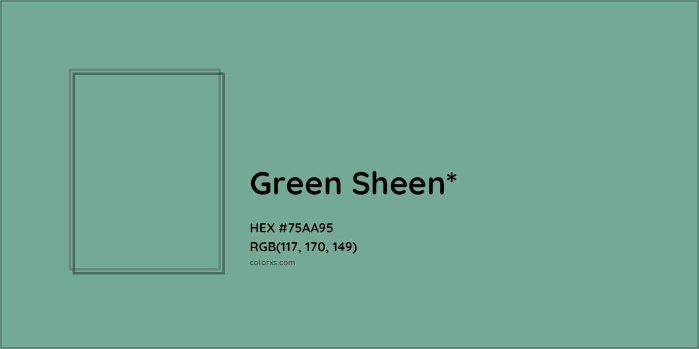 HEX #75AA95 Color Name, Color Code, Palettes, Similar Paints, Images