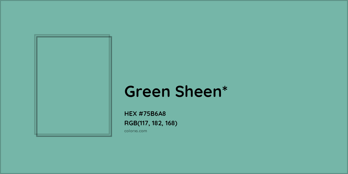 HEX #75B6A8 Color Name, Color Code, Palettes, Similar Paints, Images