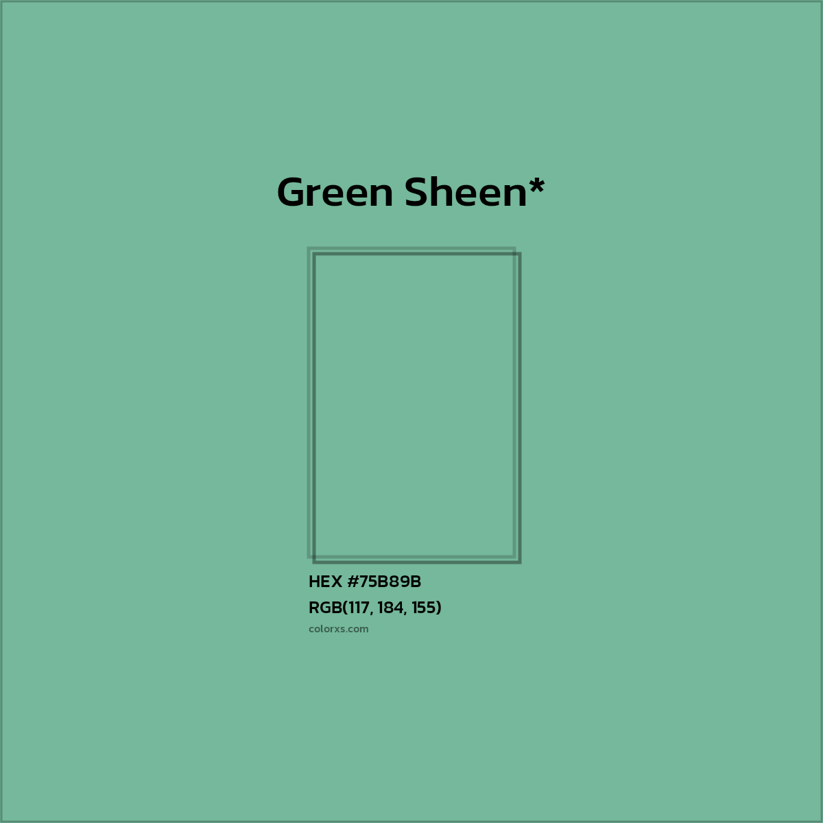 HEX #75B89B Color Name, Color Code, Palettes, Similar Paints, Images
