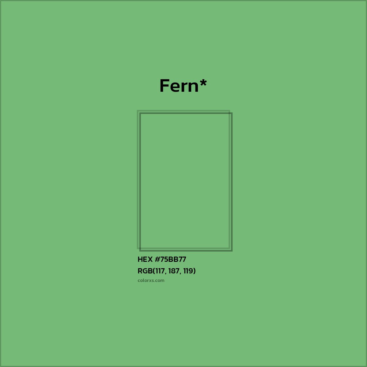 HEX #75BB77 Color Name, Color Code, Palettes, Similar Paints, Images