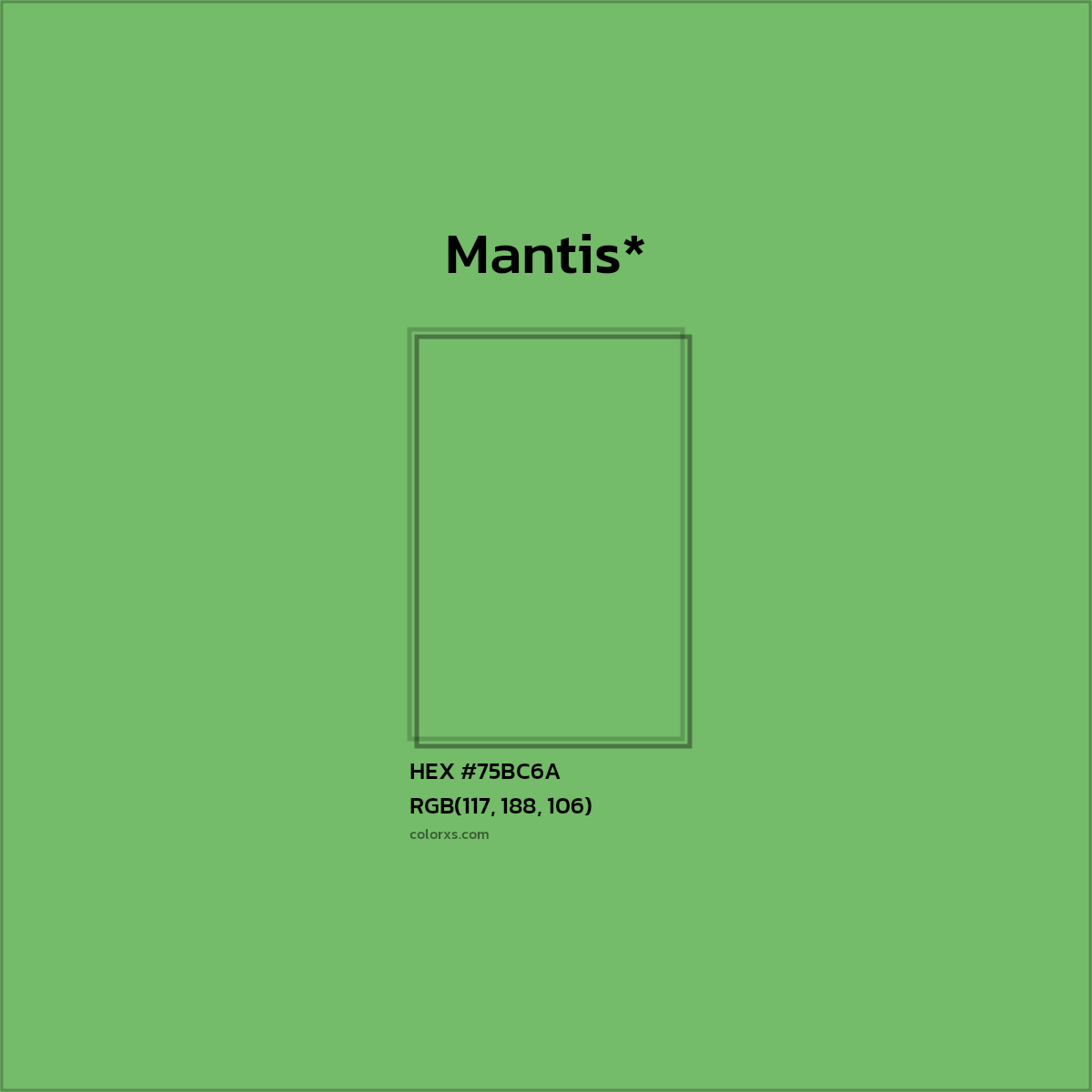 HEX #75BC6A Color Name, Color Code, Palettes, Similar Paints, Images