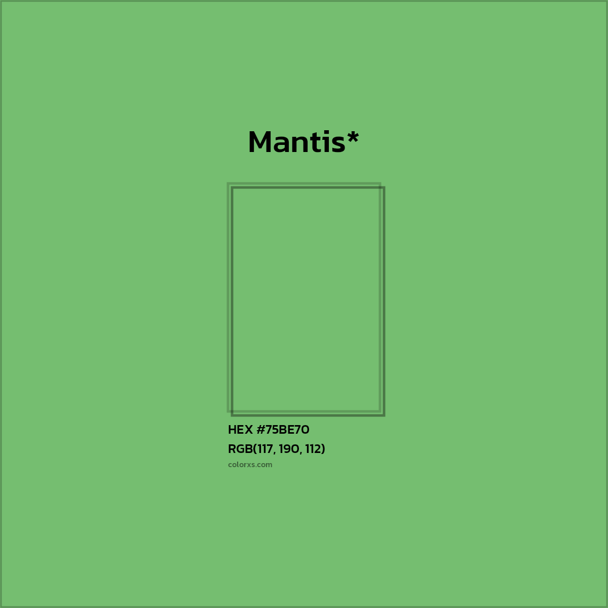 HEX #75BE70 Color Name, Color Code, Palettes, Similar Paints, Images