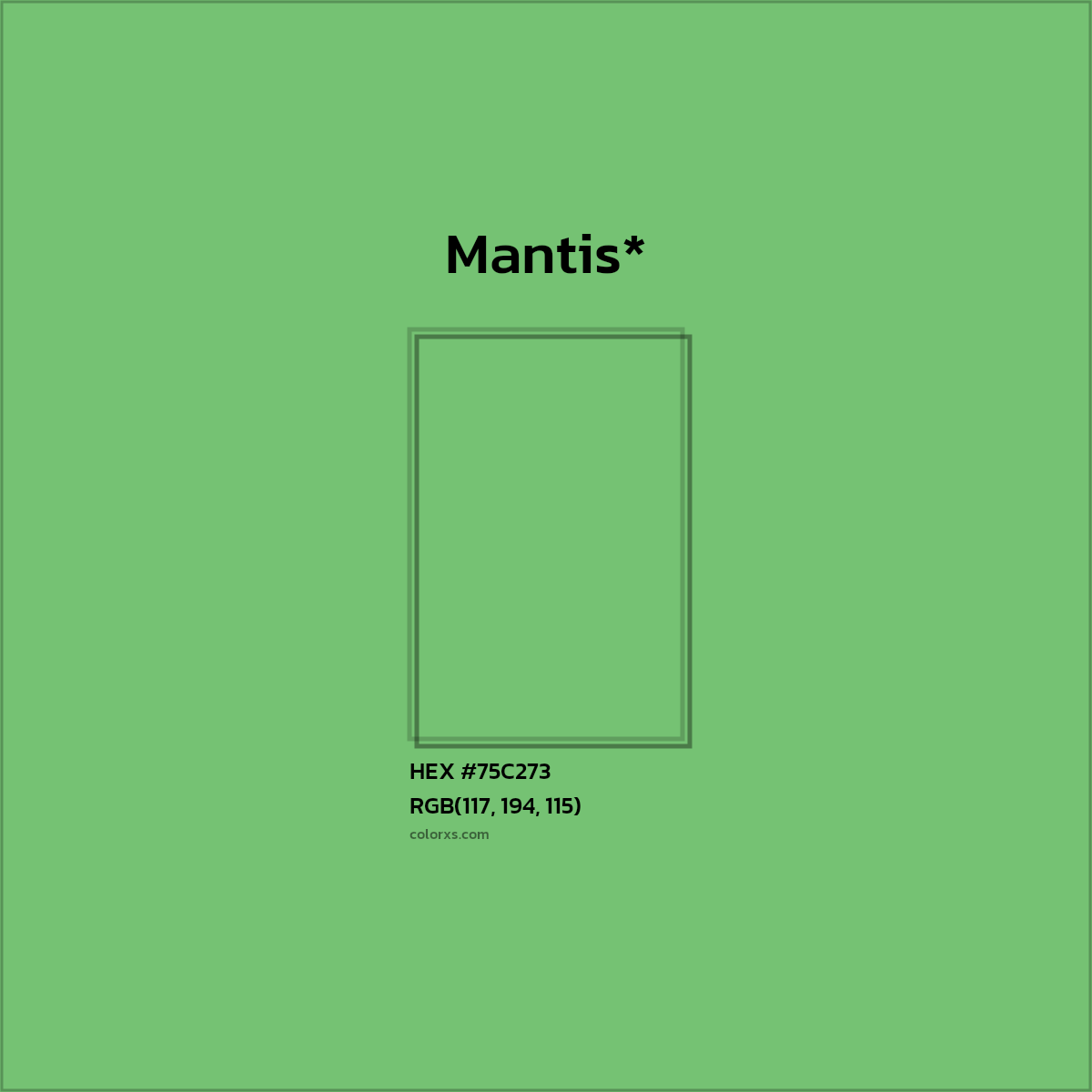 HEX #75C273 Color Name, Color Code, Palettes, Similar Paints, Images