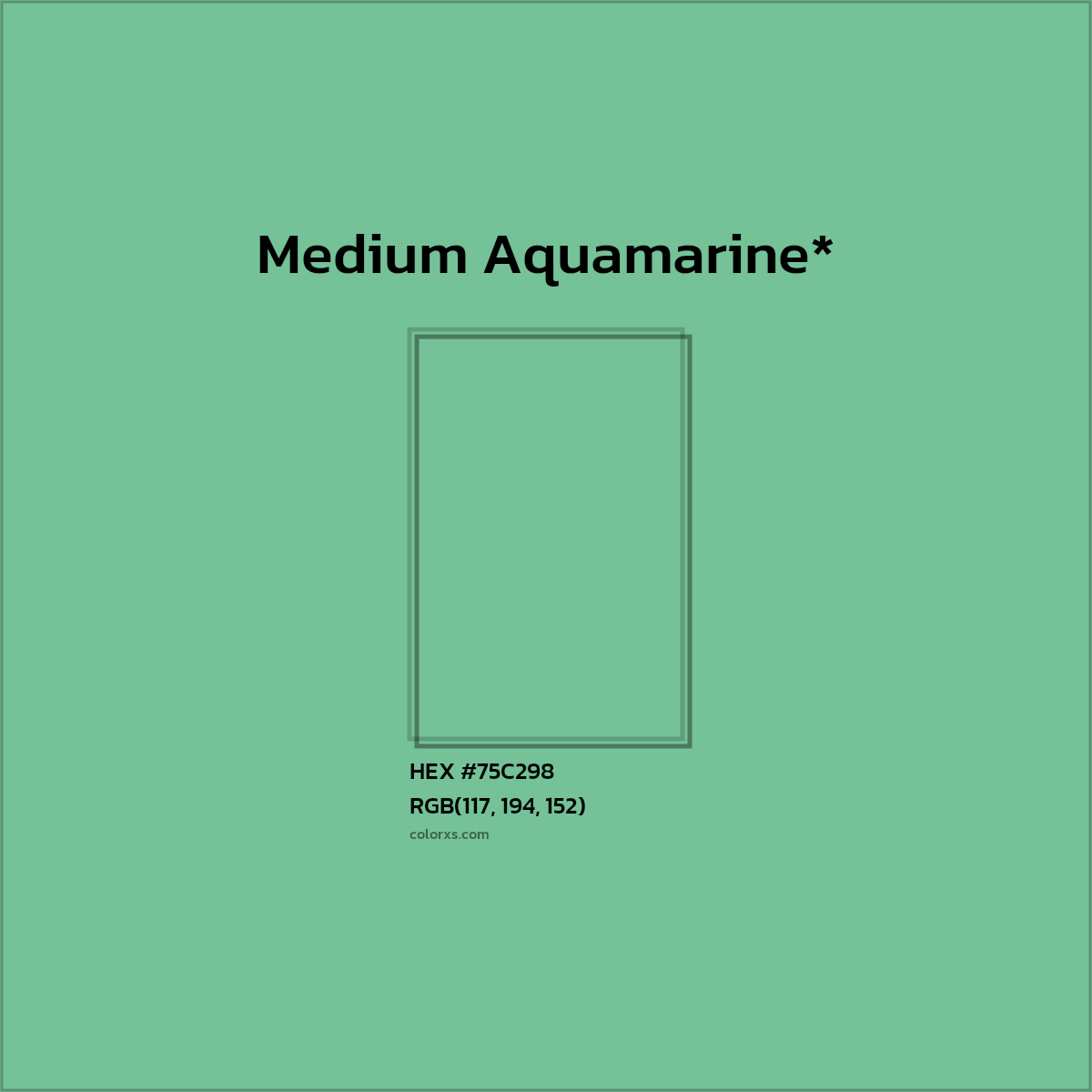 HEX #75C298 Color Name, Color Code, Palettes, Similar Paints, Images