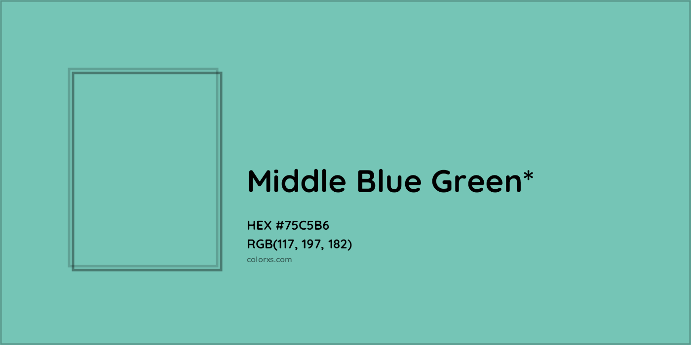 HEX #75C5B6 Color Name, Color Code, Palettes, Similar Paints, Images