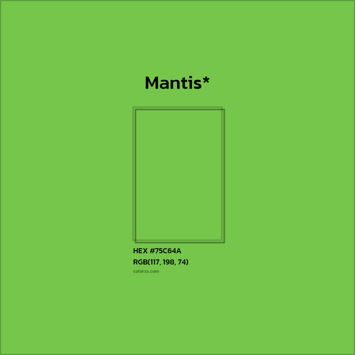HEX #75C64A Color Name, Color Code, Palettes, Similar Paints, Images