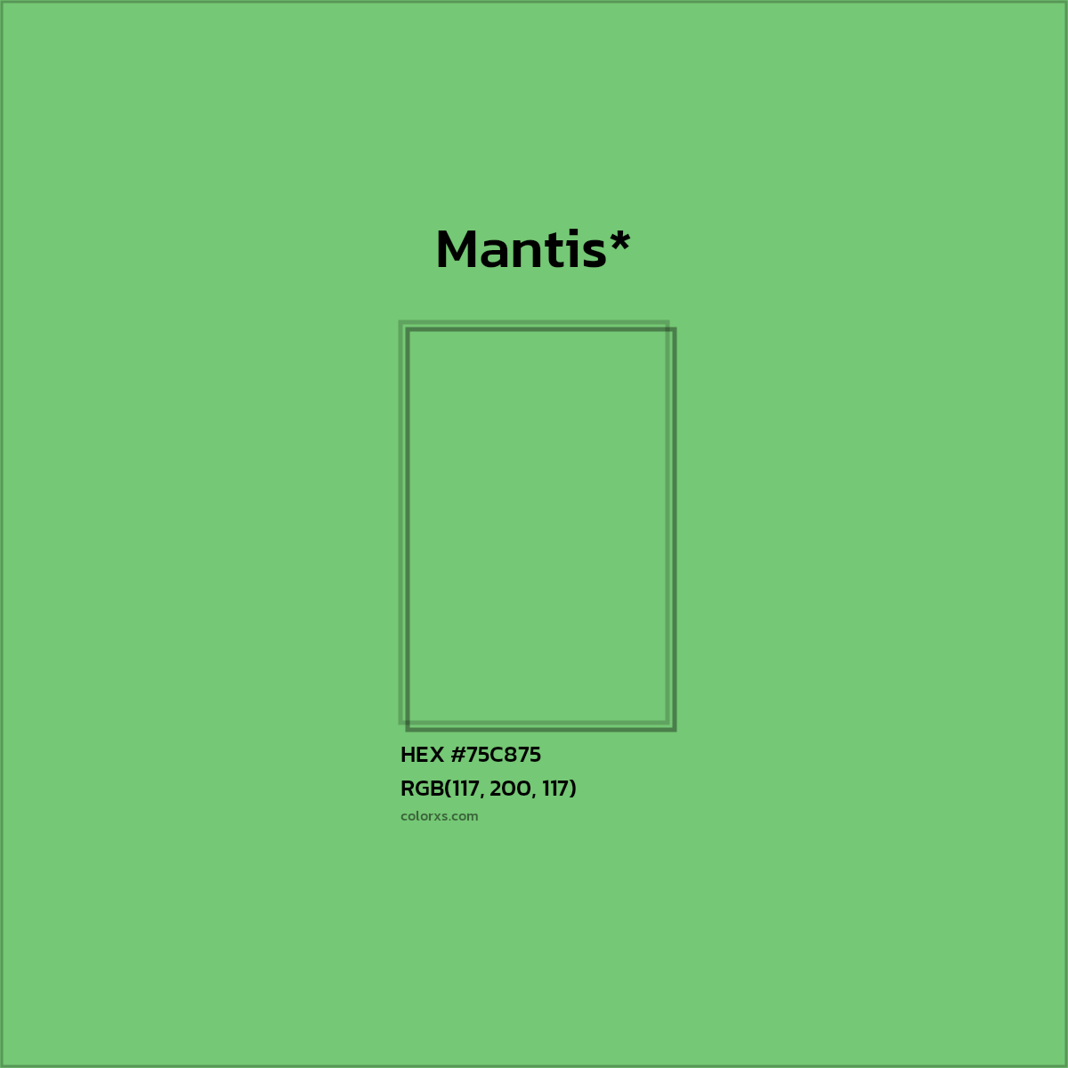 HEX #75C875 Color Name, Color Code, Palettes, Similar Paints, Images
