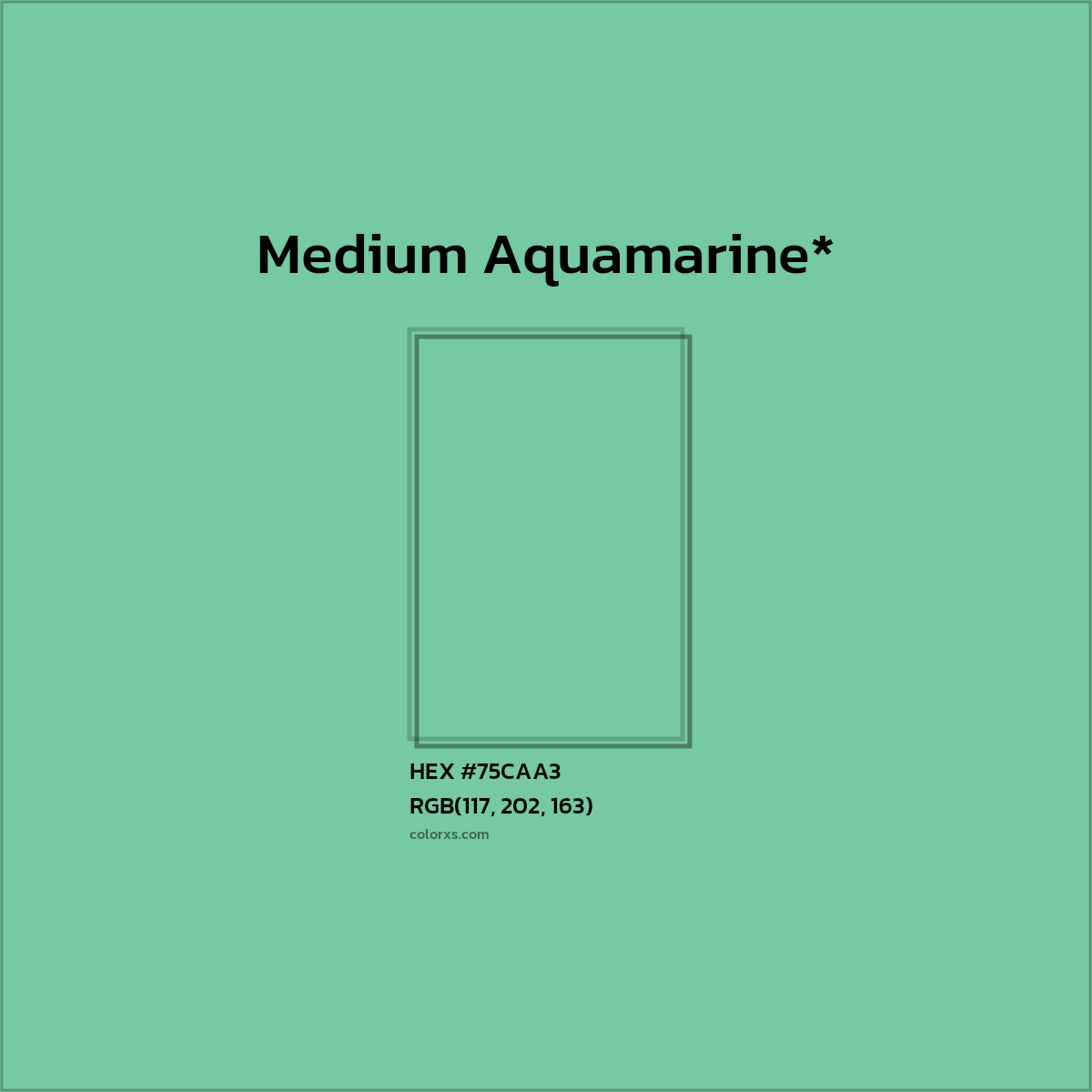 HEX #75CAA3 Color Name, Color Code, Palettes, Similar Paints, Images