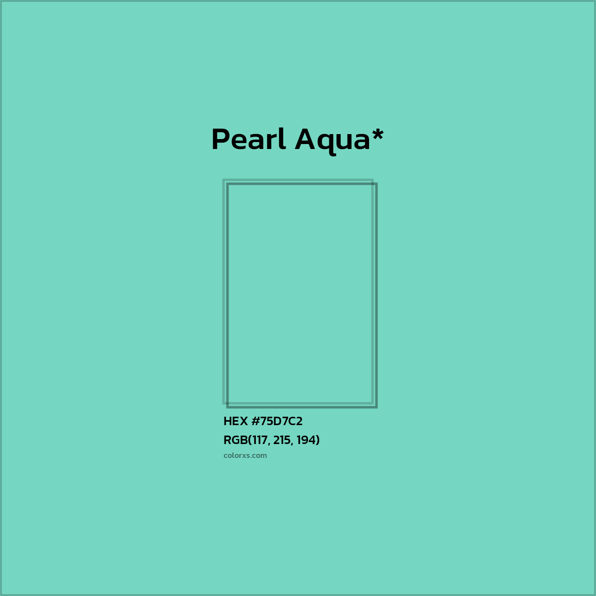 HEX #75D7C2 Color Name, Color Code, Palettes, Similar Paints, Images