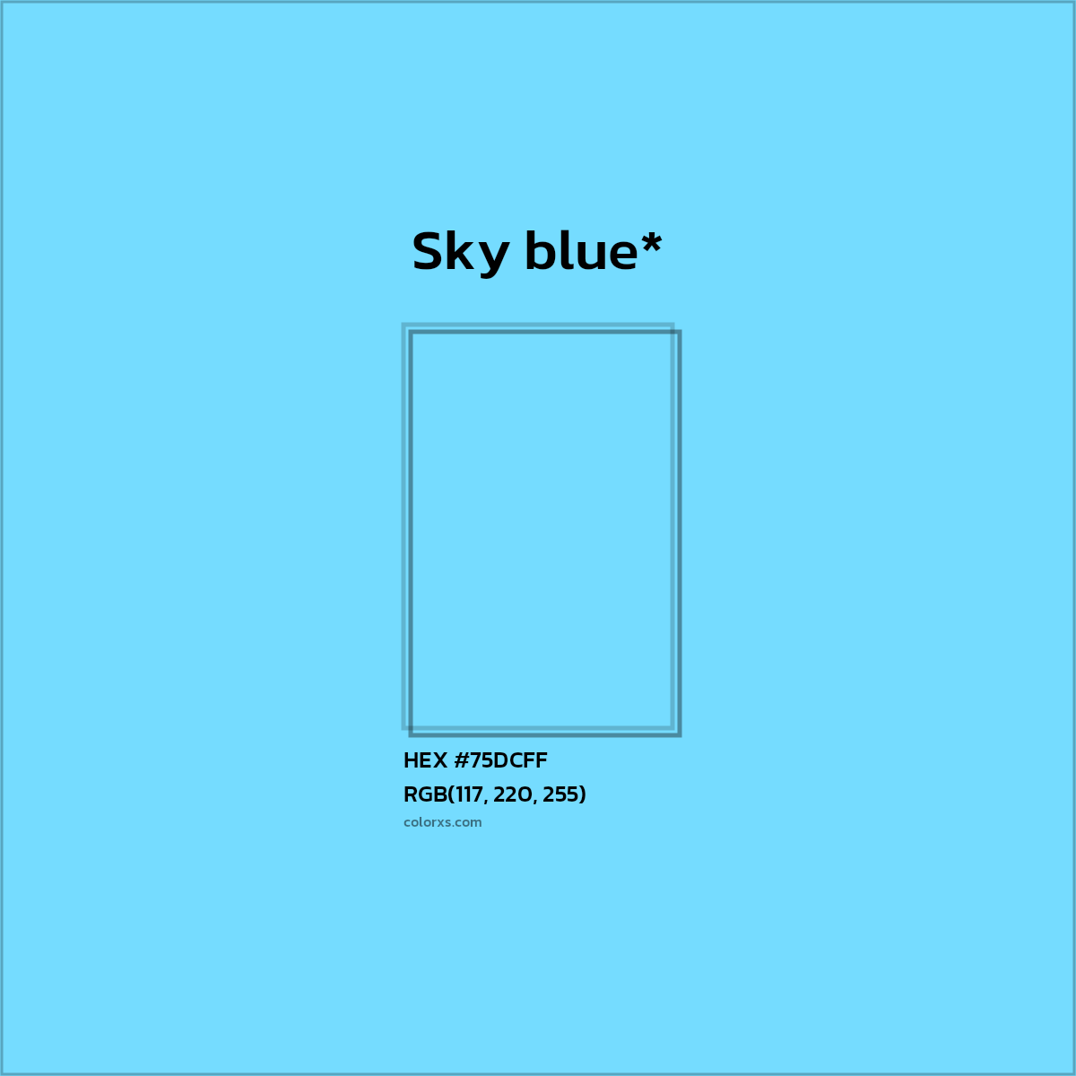 HEX #75DCFF Color Name, Color Code, Palettes, Similar Paints, Images