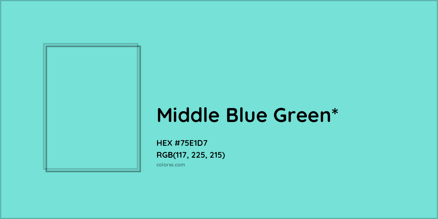 HEX #75E1D7 Color Name, Color Code, Palettes, Similar Paints, Images