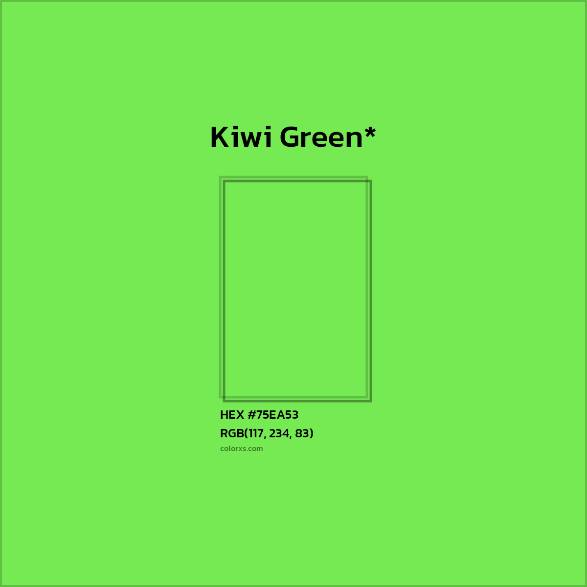 HEX #75EA53 Color Name, Color Code, Palettes, Similar Paints, Images