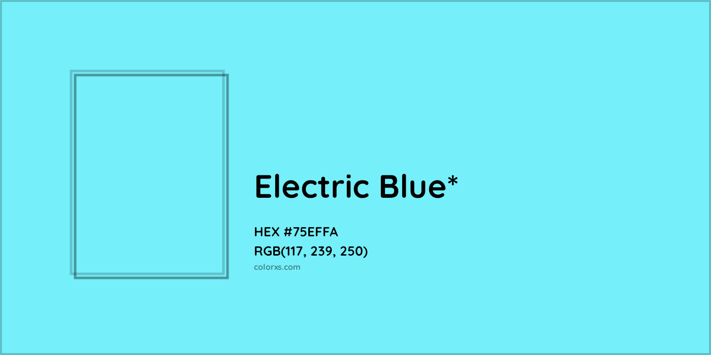 HEX #75EFFA Color Name, Color Code, Palettes, Similar Paints, Images