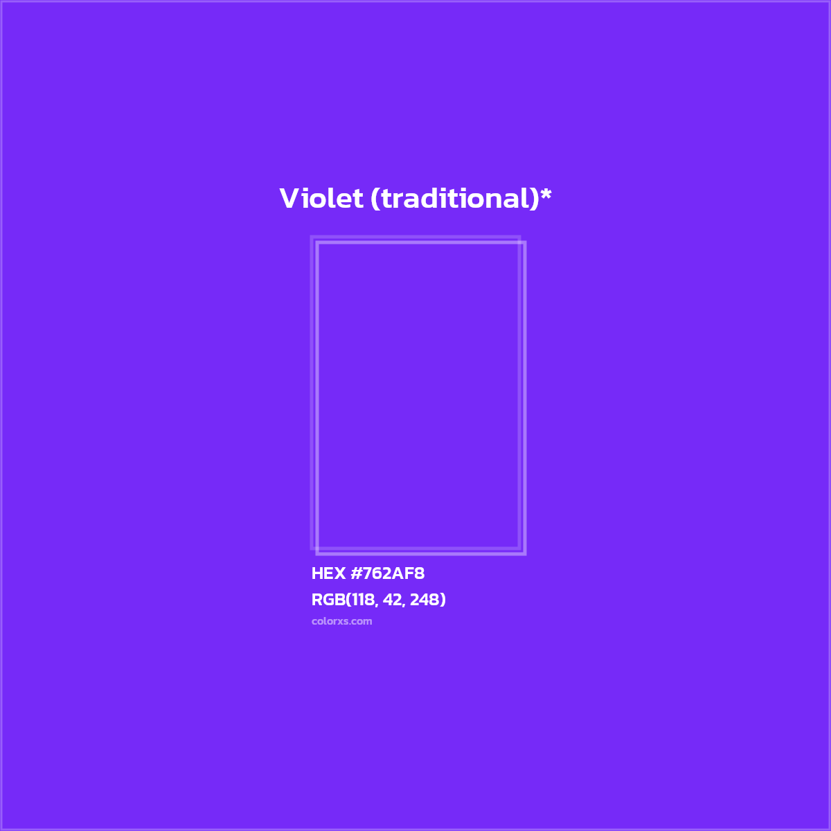 HEX #762AF8 Color Name, Color Code, Palettes, Similar Paints, Images