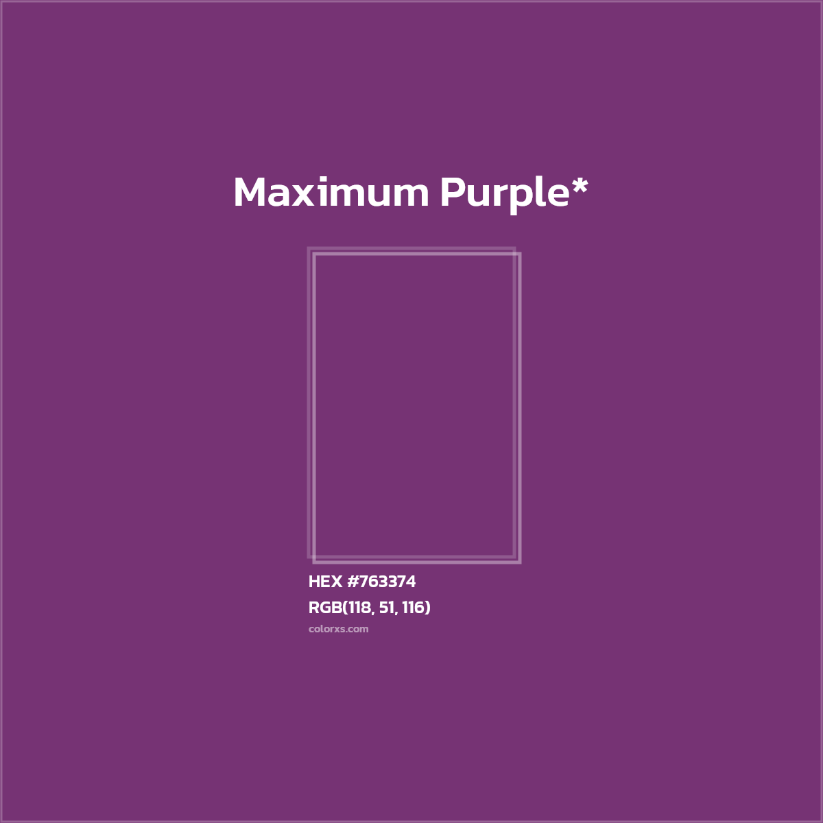 HEX #763374 Color Name, Color Code, Palettes, Similar Paints, Images