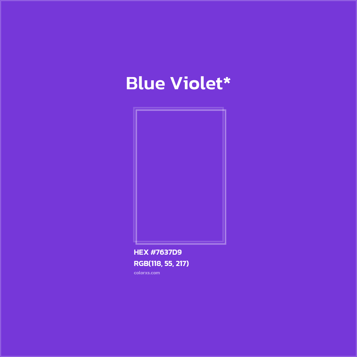 HEX #7637D9 Color Name, Color Code, Palettes, Similar Paints, Images