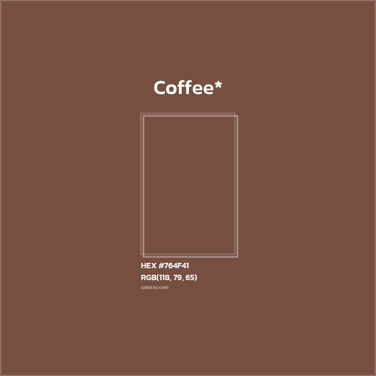 HEX #764F41 Color Name, Color Code, Palettes, Similar Paints, Images