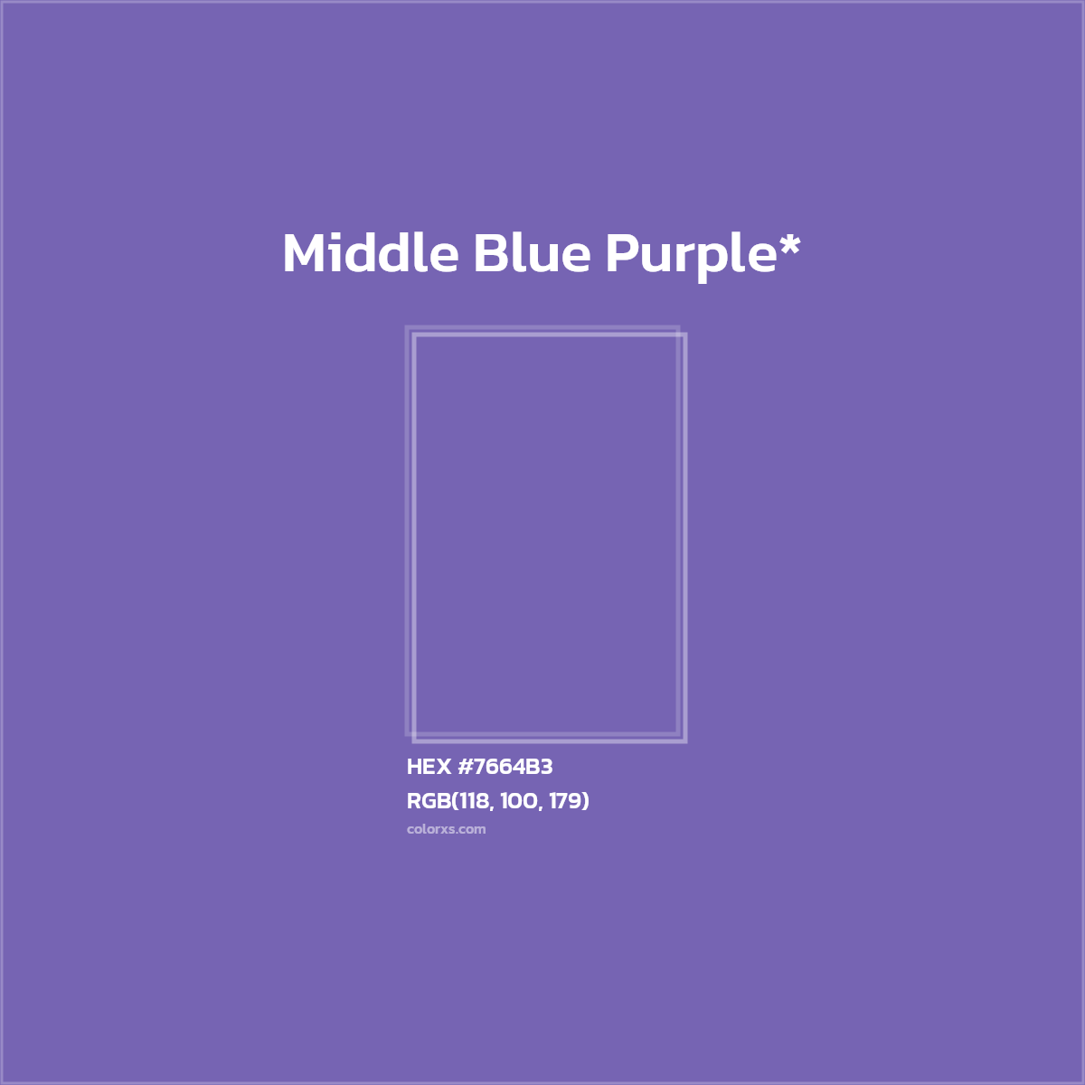 HEX #7664B3 Color Name, Color Code, Palettes, Similar Paints, Images