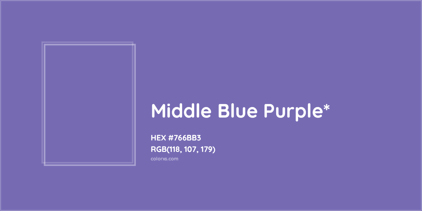 HEX #766BB3 Color Name, Color Code, Palettes, Similar Paints, Images