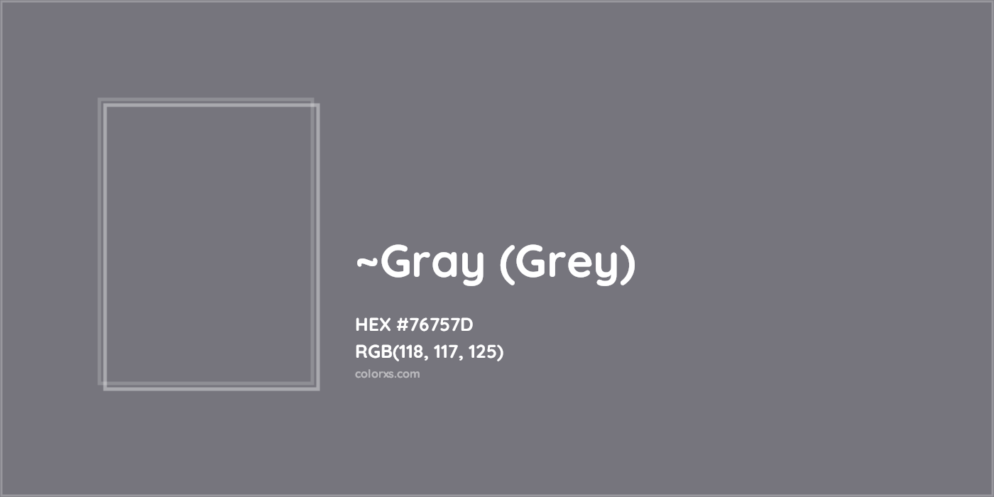 HEX #76757D Color Name, Color Code, Palettes, Similar Paints, Images