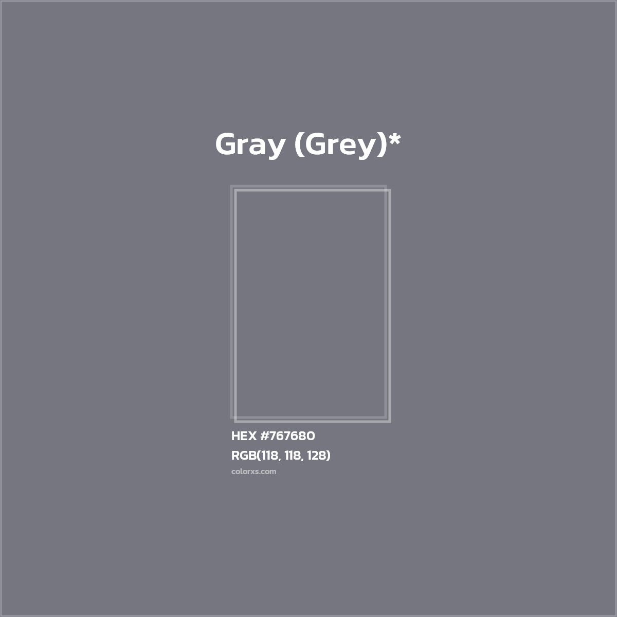 HEX #767680 Color Name, Color Code, Palettes, Similar Paints, Images