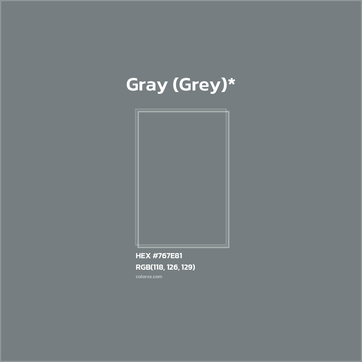 HEX #767E81 Color Name, Color Code, Palettes, Similar Paints, Images